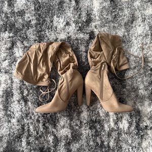 Suede high boots